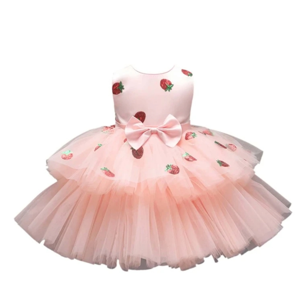 Toddler Girls Sequin Strawberry Party Dress